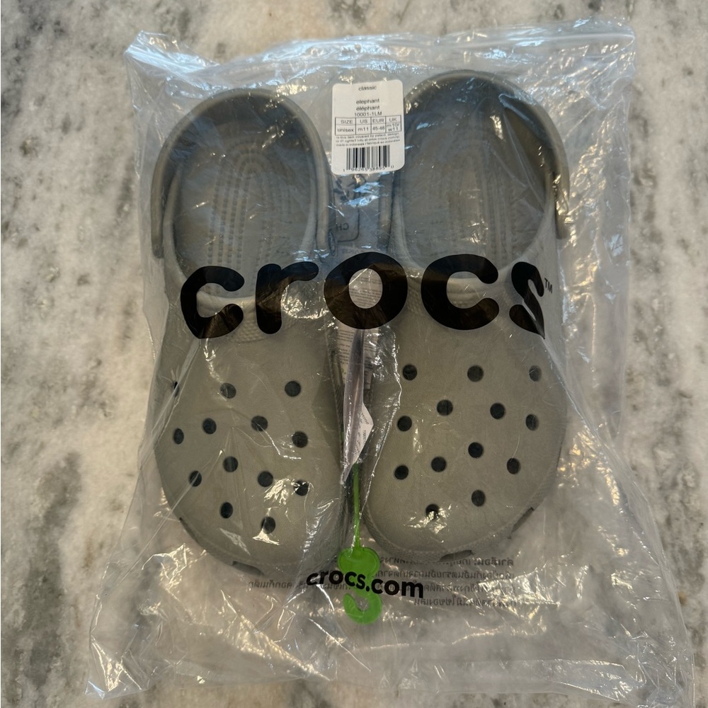Brand new mens crocs size mens 11 color is elephant